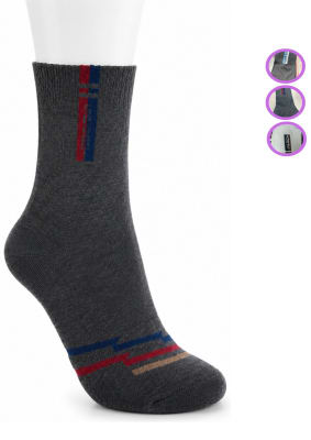 Calcetas media caña sport raya horizontal para hombres - Pack 12 unidades