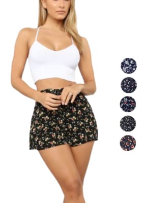 Short estampados flores y bolsillos para mujer - Pack 12 unidades1