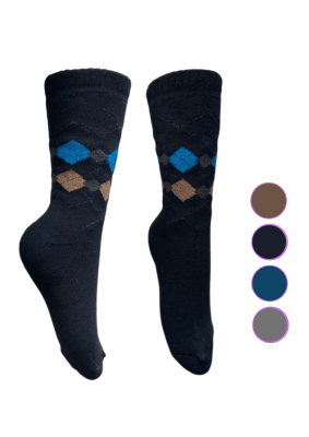 Calcetas media caña thermo algodón rombos para hombres - Pack 12 unidades