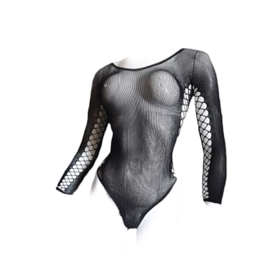 Body mallas sexy lencería en color negro estándar para mujer - Pack 3 unidades