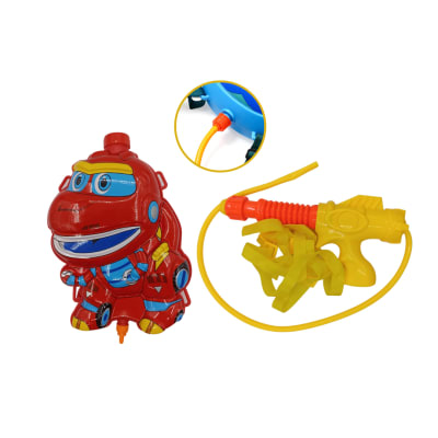 Mochila Con Pistola Lanza Agua Diseño Dinosaurio Para Niña/os - Pack 1 Unidad1