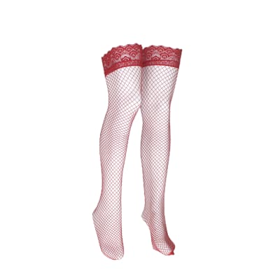 MEDIA LIGA PARA MUJER COLOR ROJA PACK 6 UNIDADES