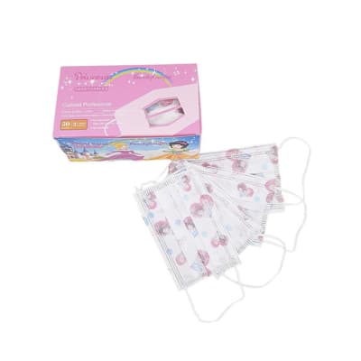 MASCARILLAS PARA NIÑA ESTAMPADO PRINCESAS PACK 50 UNIDADES