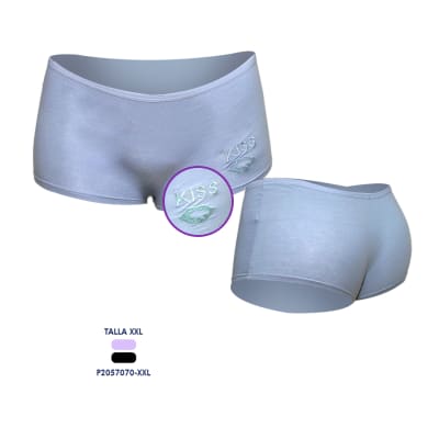 Pantaletas algodón diseño kiss surtido para mujer - Pack 2 unidades