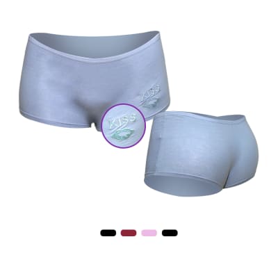Pantaletas de algodón diseño Kiss surtido color para mujer - Pack 12 unidades
