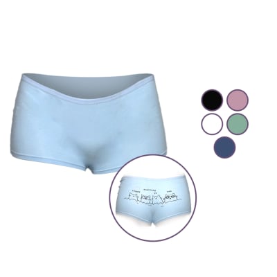 Pantaletas de algodón diseños estampados Gatitos para mujer - Pack 12 unidades1