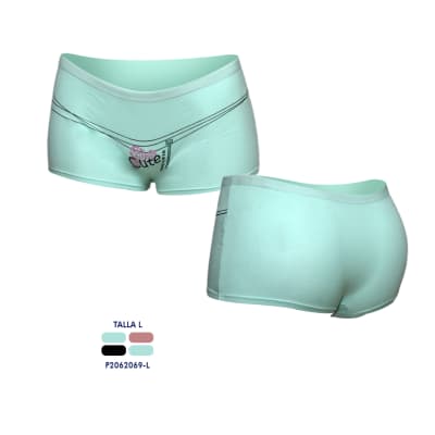 Pantaletas algodón estampados Flor Cute para mujer - Pack 4 Unidades