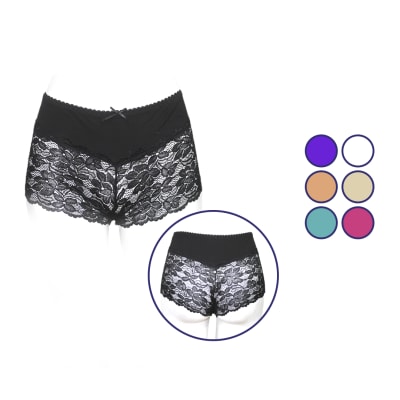 Pantaletas con pretina ancha en color surtido para mujer - Pack 12 unidades1