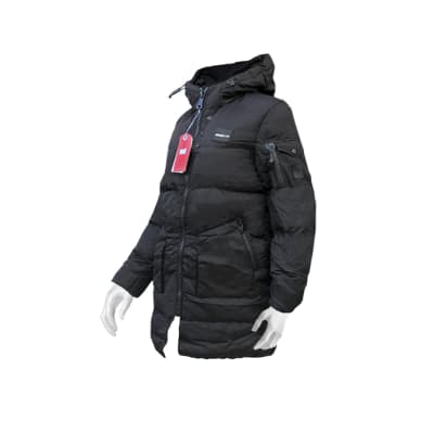 Parka Con Capucha En Color Negro Lisos Para Mujer - Pack 1 Unidad1