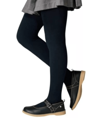 Pantys escolar en color azul marino liso para niñas - Pack 3 unidades1