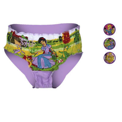 Pantaletas algodón diseños princesas surtidas para bebés - Pack 3 unidades