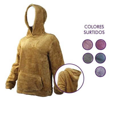Polerón Con Capucha Estilo Canguro Surtidos y Sujetos A Disposición Para Mujer - Pack 6 Unidades1
