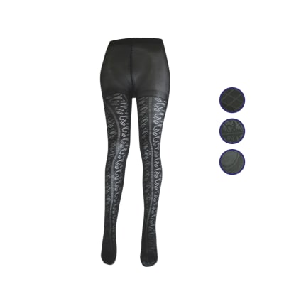 Panty elasticada caffarena estampado surtido para mujer - Pack 6 unidades1