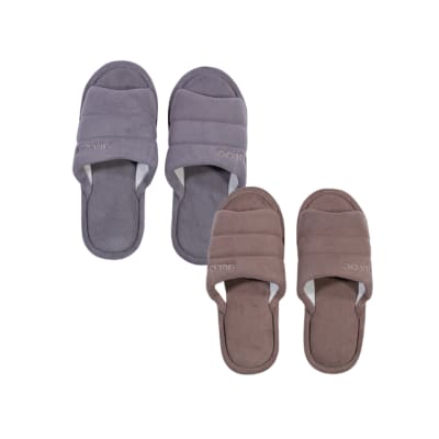 Pantufla tipo chala de chiporro en color liso para hombre - Pack 6 unidades
