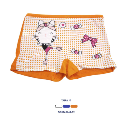 Pantaletas Juvenil diseños De Puntos Y Gatitos - Pack 3 Unidades1