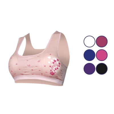 Peto juvenil con relleno diseños de corazones para niñas - Pack 3 unidades