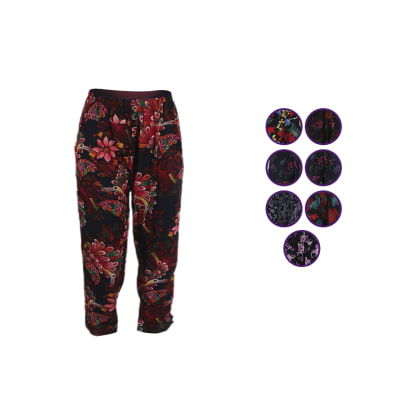 Pantalón de verano en diseños surtidos puño pequeño para mujer - Pack 3 unidades