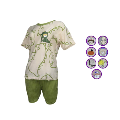 Pijama dos piezas con short y polera surtido para mujer - Pack 3 unidades1