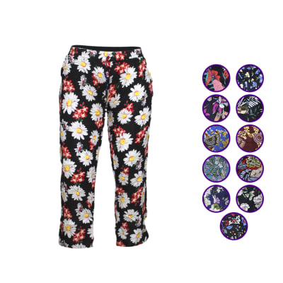 Pantalón estilo palazzo verano estampados flores para mujer - Pack 3 unidades1