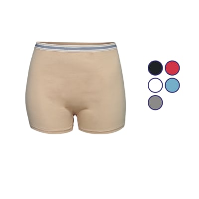 Pantaletas de algodón tiro alto con pretina de líneas para mujer - Pack 12 unidades