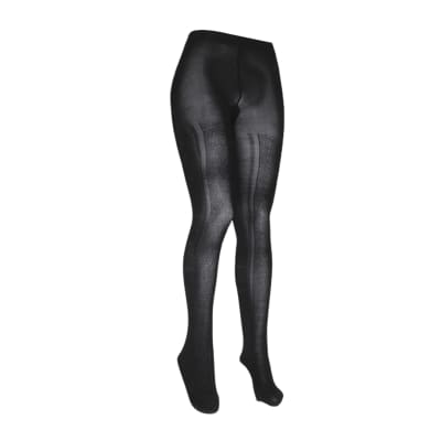 Panty media mujer Juvenil color negro con diseños surtidos para mujer - Pack 6 unidades1