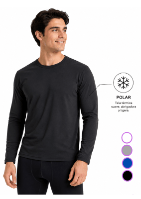 Camisetas primera capa de polar surtidos para hombres - Pack 12 unidades