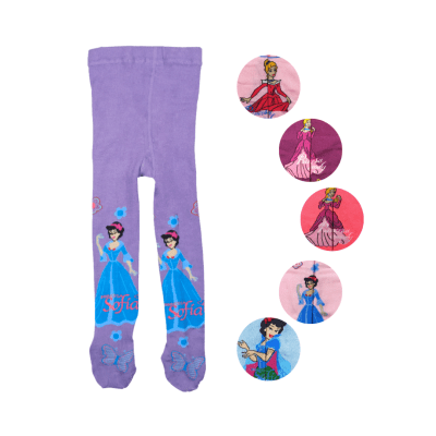 Panty Diseños Estampado Princesas Para Niñas - Pack 2 Unidades