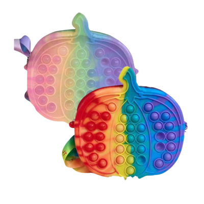 POP IT BOLSO DE MANO DISEÑO CALABAZA POR UNIDAD