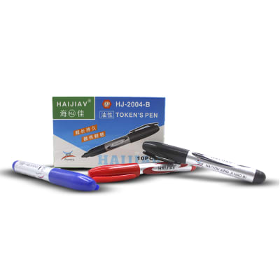 Plumón Permanente Punta Redonda -  Pack 10 Unidades