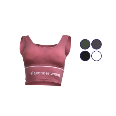Peto deportivo con relleno colores lisos tela acanalada para mujer - Pack 2 unidades1