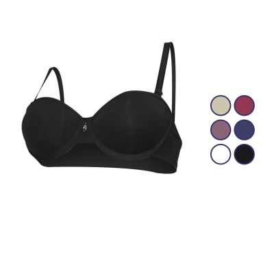 Sostén copa A con diseño liso y un aplique para mujer - Pack 12 unidades