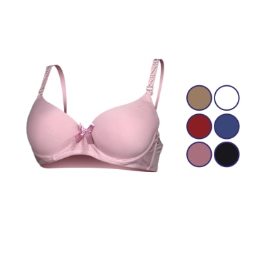 Sostén Copa A Diseño Liso De 3 Broches Para Mujer - Pack 12 Unidades1