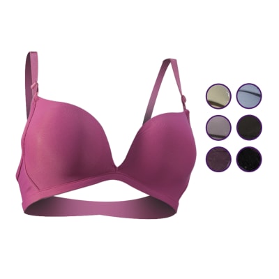 Sostén Copa A En Color Liso Y 3 Broches Para Mujer - Pack 12 Unidades1