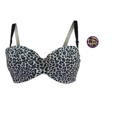 Sostén copa B invisible animal print con relleno para mujer - Pack 2 unidades