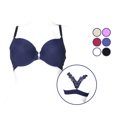 Sostén copa B con encaje mariposa y broche delantero - Pack 12 unidades1