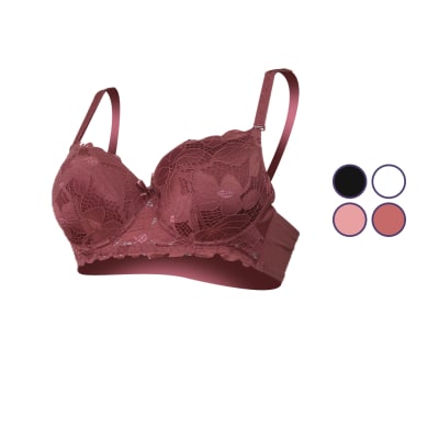 Sostén Copa B Con Encaje Y Poco Relleno Para Mujer - Pack 12 Unidades1