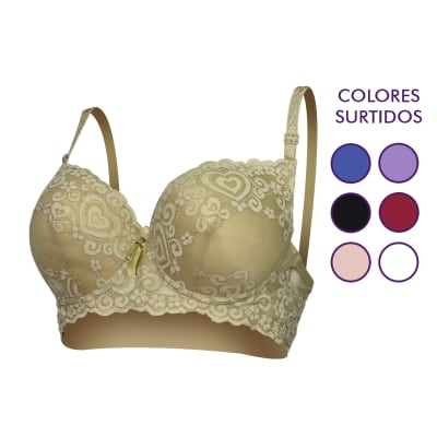 Sostén copa C con barba y poco relleno para mujer - Pack 12 unidades1