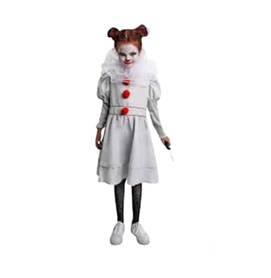 Disfraz infantil de Halloween payasa asesina It niña - Pack 1 unidad
