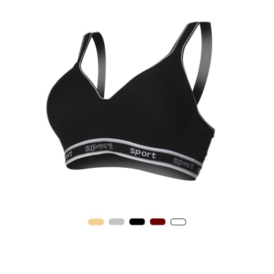 Sostén copa D modelo sport en pretina sin relleno para mujer - Pack 3 unidades