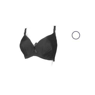 Sostén copa DD color negro y blanco con pliegues para mujer - Pack 12 unidades1