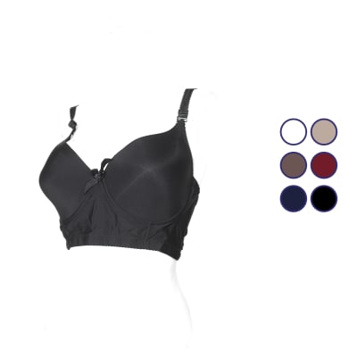 Sostén copa E color liso contorno grueso tiras ajustables para  mujer - Pack 12 unidades1