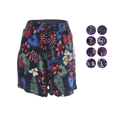 Short largo de verano estampados flores surtido para mujer  - Pack 3 unidades