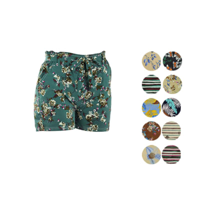 SHORT PARA MUJER ESTAMPADO CON CINTA AJUSTABLE PACK 12 UNIDADES1