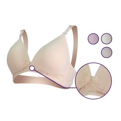 Sostén maternal tela antitranspirante y botones delanteros - Pack 12 unidades