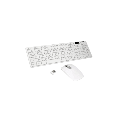 PACK TECLADO Y MOUSE INALAMBRICOS COLOR BLANCO 2.4G1