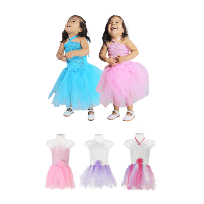 VESTIDO A CROCHET CON TUTU PACK DE 8