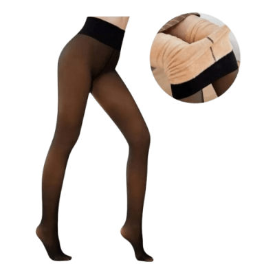 Calza efecto piel panty con chiporro invierno con Pie para mujer - Pack 12 unidades