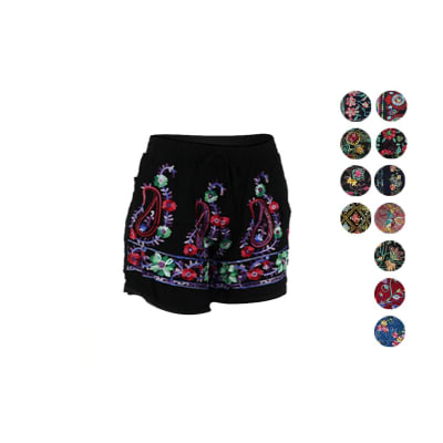 SHORT PARA MUJER ESTAMPADO FLOREADO PACK DE 12 UNIDADES