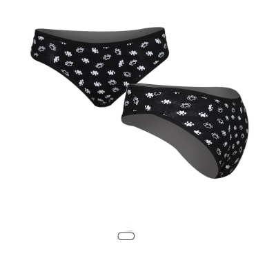 Bikinis de algodón diseños Huellas blanco y negro para mujer - Pack 2 unidades