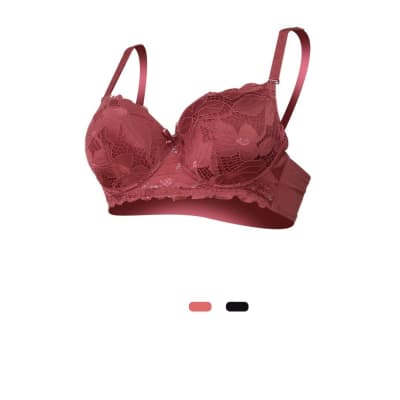 Sostén caila copa B con encaje y poco relleno para mujer - Pack 2 unidades